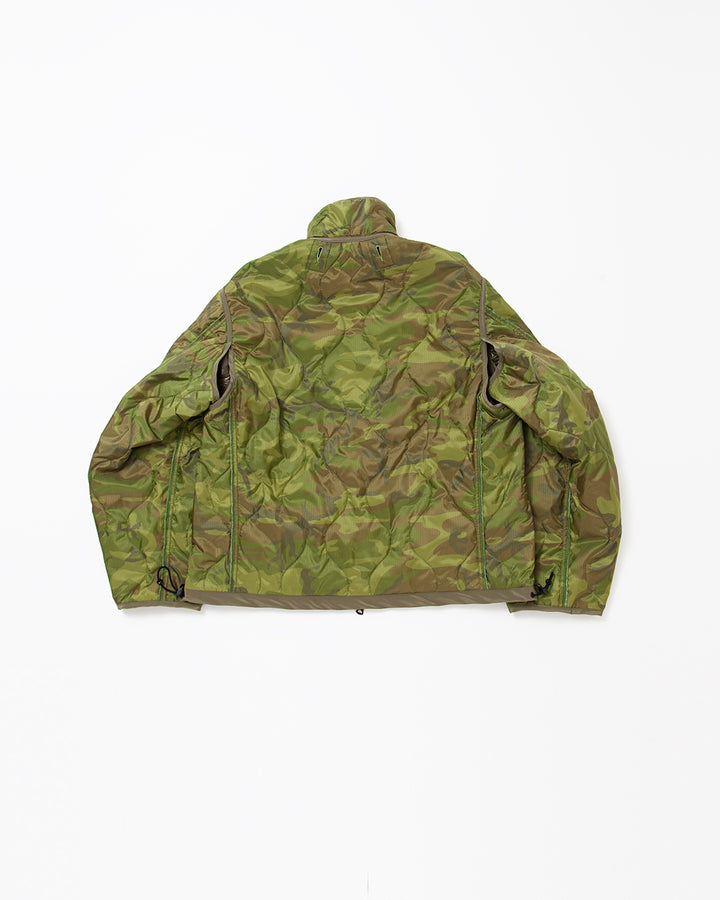 CJ020・ COMBAT QUILTING LINER JACKET / Green Leaf Camouflage