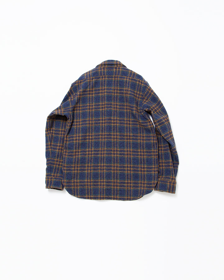 CS001 - NAVY 1POCKET SHIRT / Navy × Green