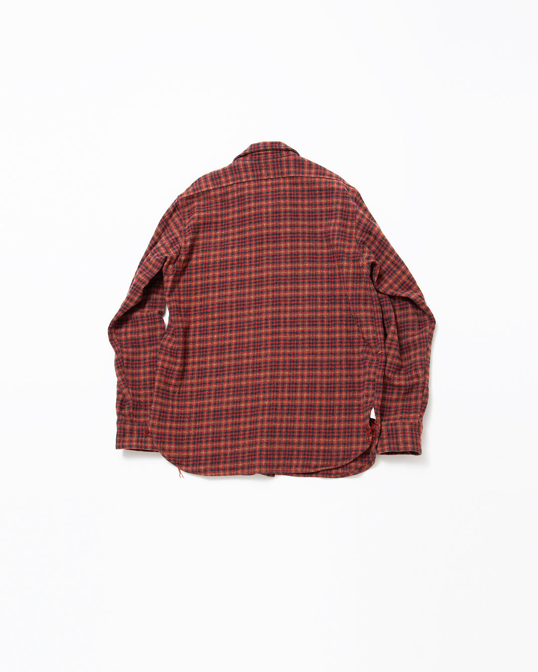 CS001 - NAVY 1POCKET SHIRT / Red × Brown