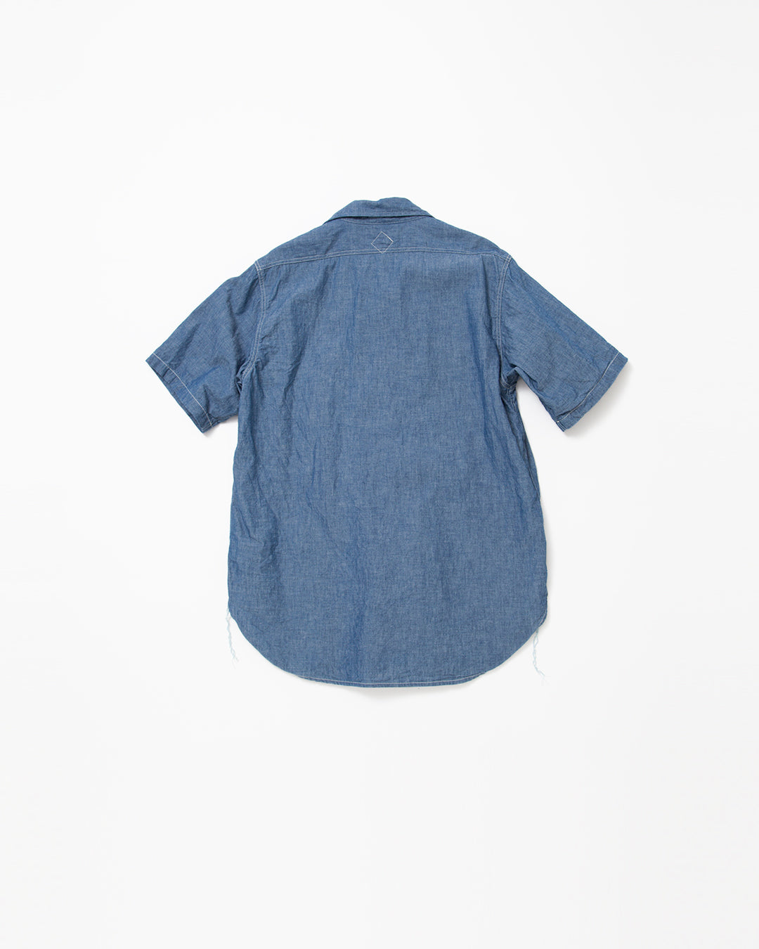 CS001S - NAVY 1POCKET SHORT SLEEVE SHIRT / Blue Chambray