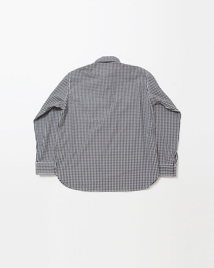 CS003・NAVY PULLOVER SHIRT / Monotone Gingham Check