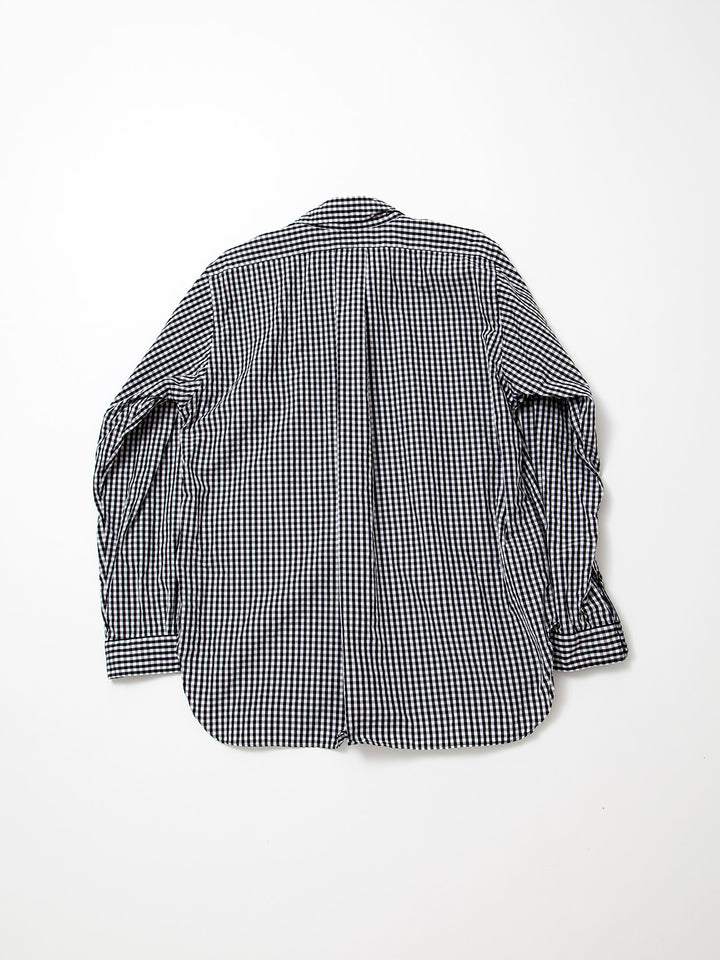 CS005・WHITE COLLAR WORK SHIRT / Black × White