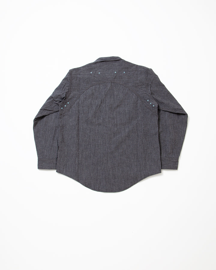 CS014 - CORONA・W-YOKE SHIRT / Top Black Chambray