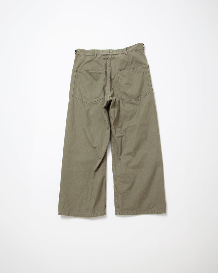 FP015・UTILITY NAVY SLACKS / Light OG w/ Bio-wash