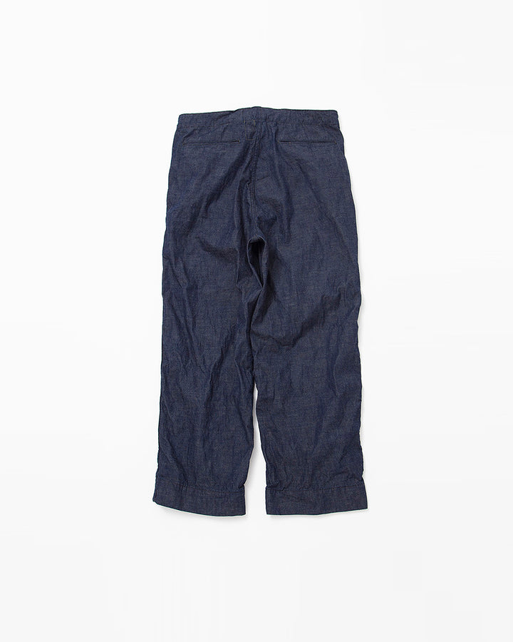 FP018・NAVY EASY SLACKS / Indigo Denim