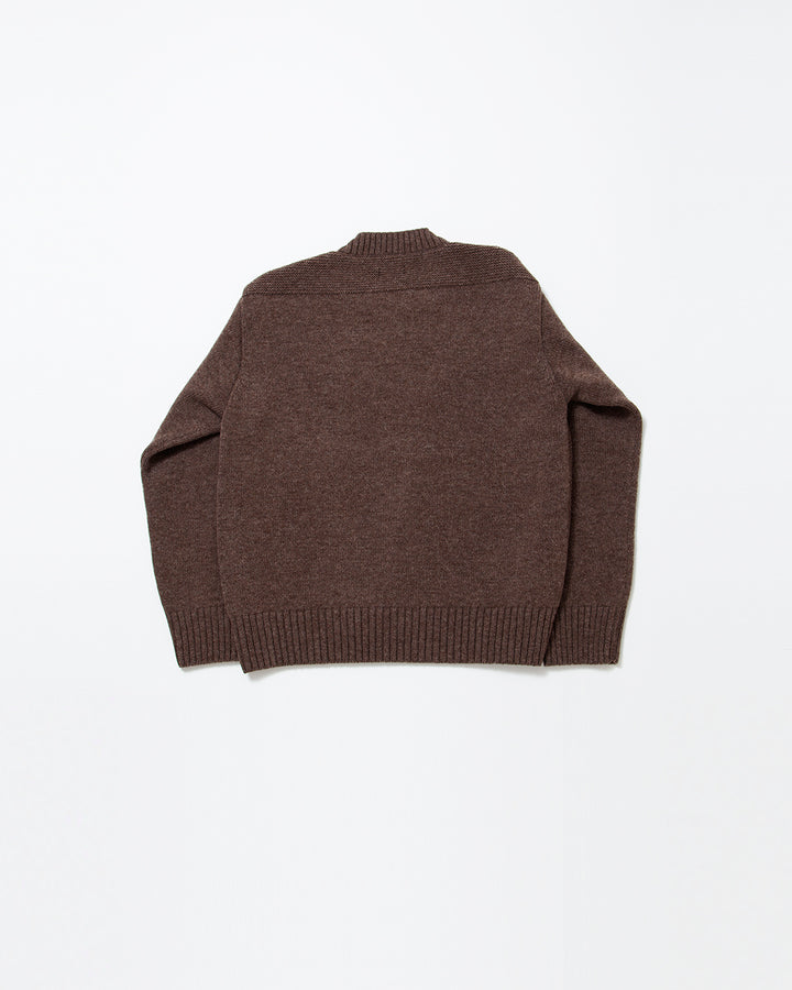 KN001 - KeyHole・NAVY CREW / Melange Mocha