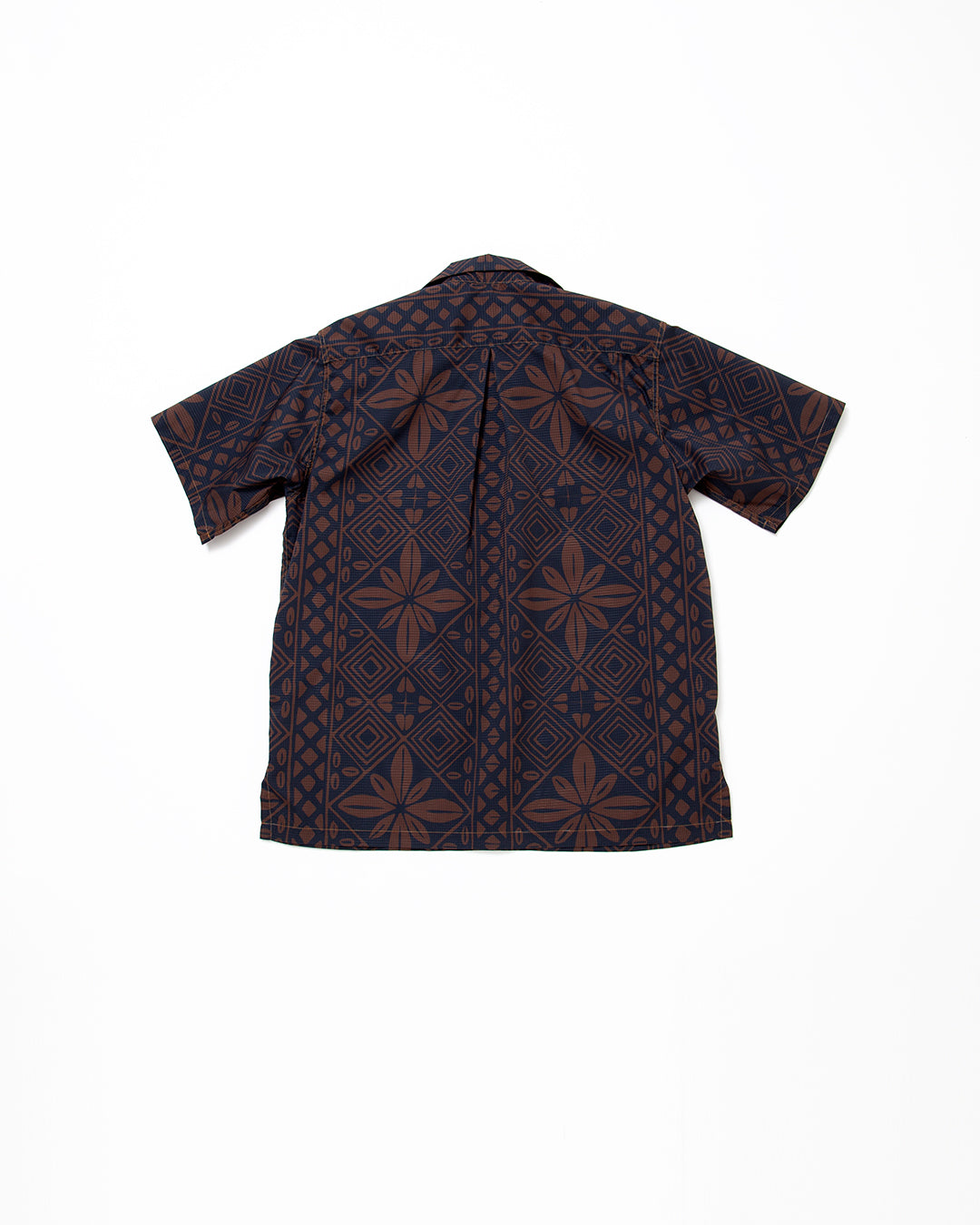 CS097 - FRENCH CAFE SHIRT S/S / Charcoal Grey × Brown