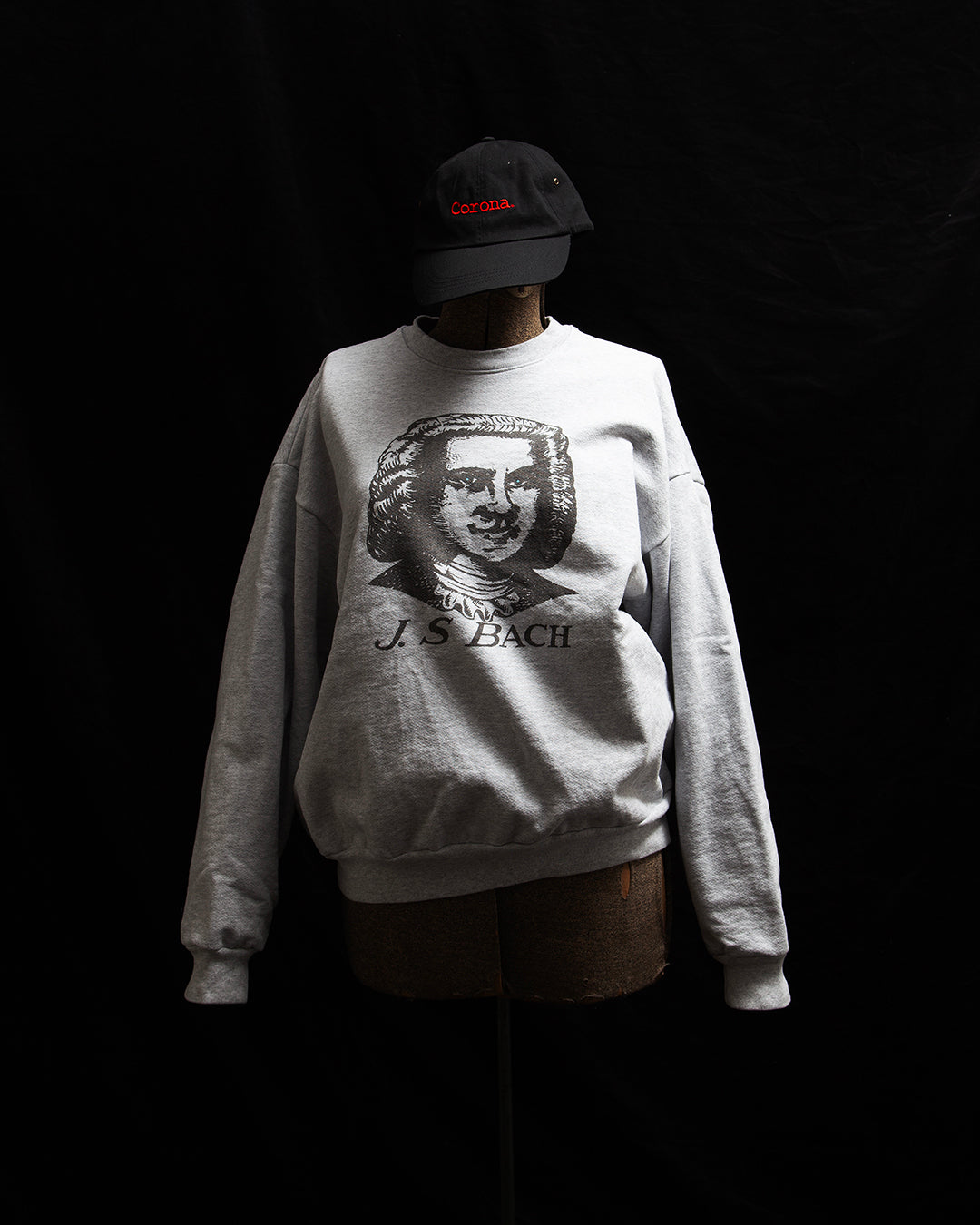 CC007  - PRINT SWEATSHIRT "J.S BACH" / Ash Grey