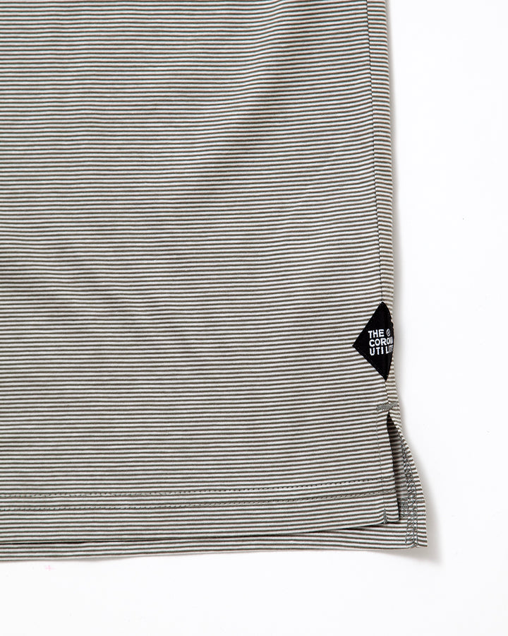 CC010  - BASIC POCKET TEE / OD × White