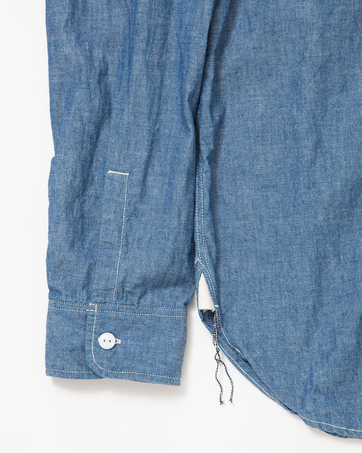 CS001 - NAVY 1POCKET SHIRT / Blue Chambray
