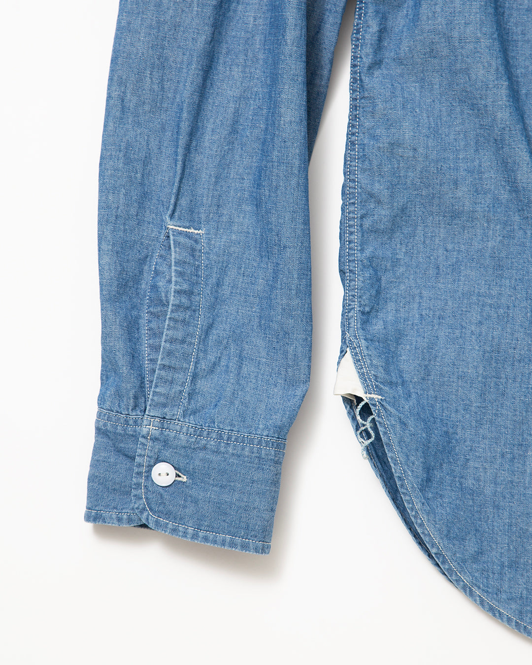 CS001 - NAVY 1POCKET SHIRT / Blue Chambray w/ Bio-wash