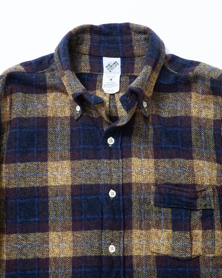 CS005 - W.C.W SHIRT PULLOVER / Yellow × Brown