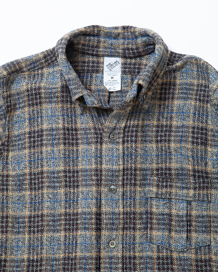 CS005 - W.C.W SHIRT PULLOVER / Grey × Brown