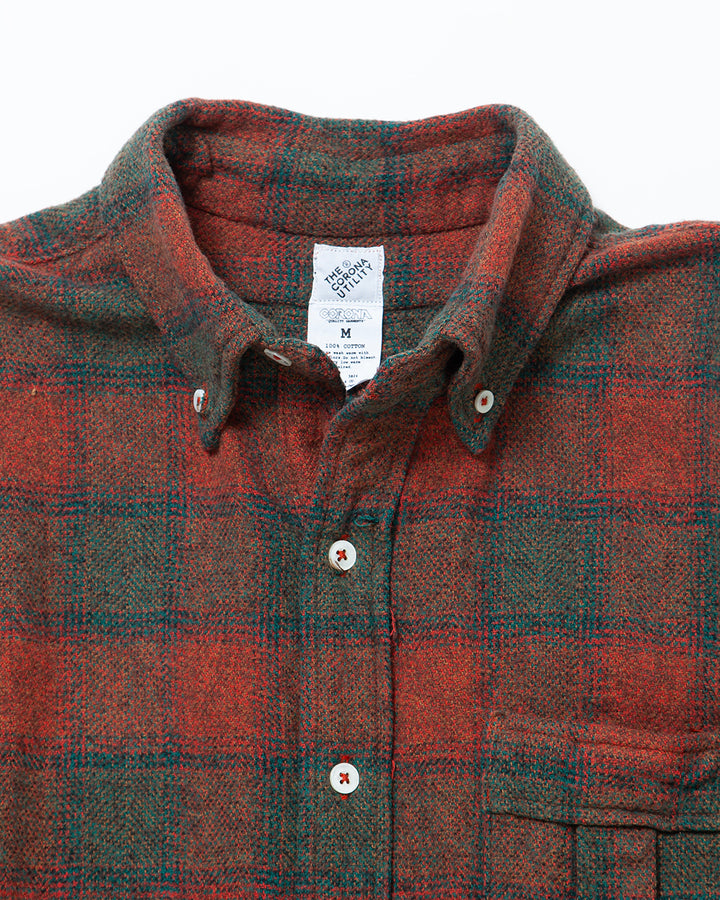 CS005 - W.C.W SHIRT PULLOVER / Red × Green
