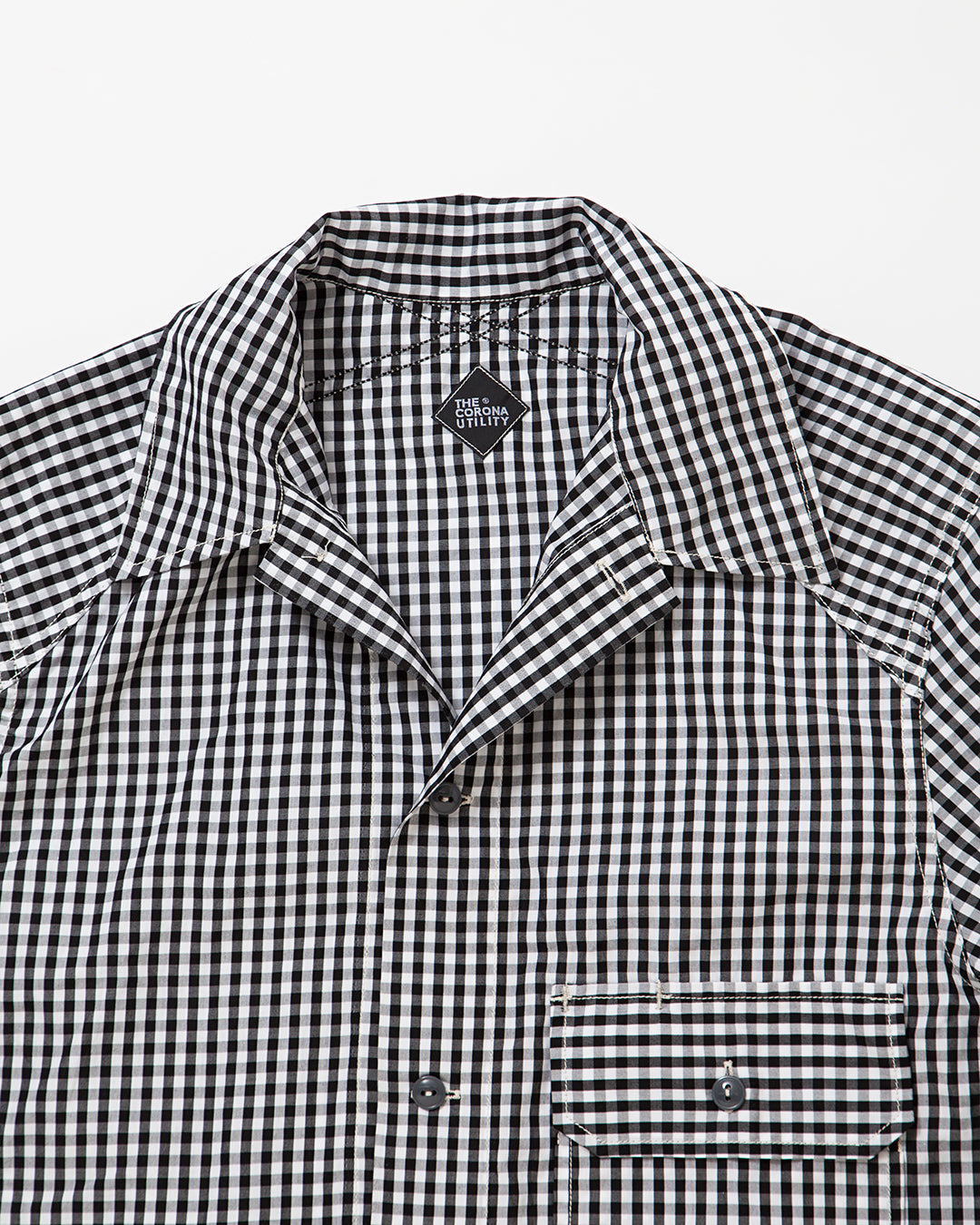 CS013・UTILITY FIELD SHIRT / Monotone Gingham Check