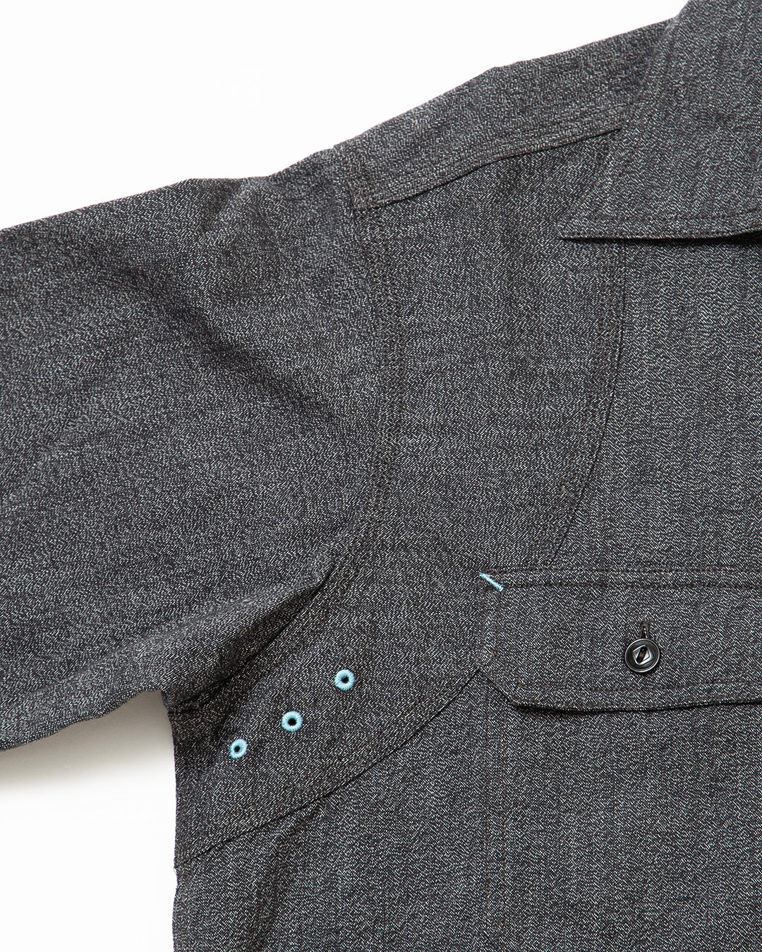 CS014 - CORONA・W-YOKE SHIRT / Top Black Chambray