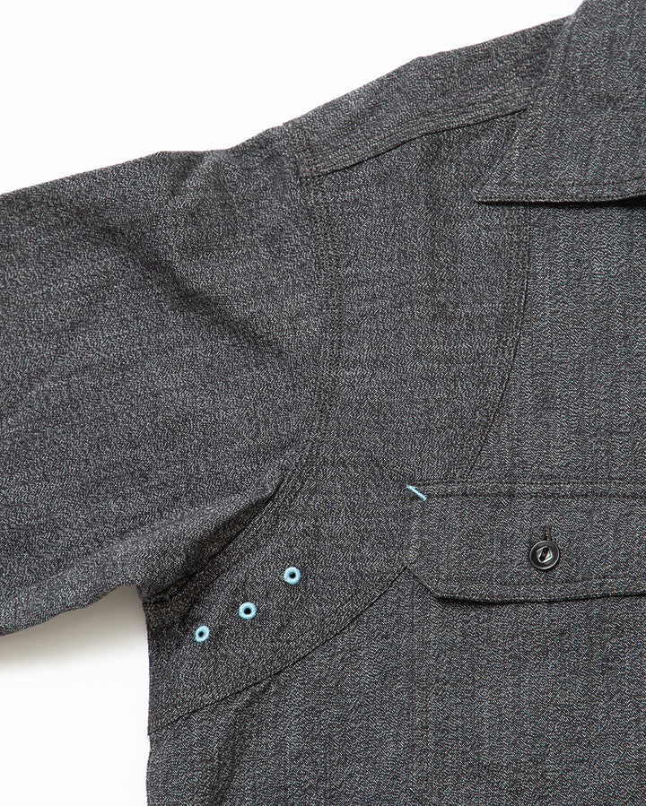 CS014 - CORONA・W-YOKE SHIRT / Top Black Chambray