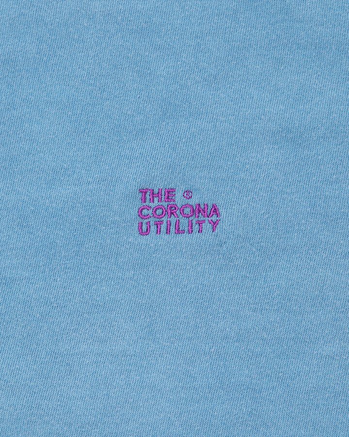 CT021・"THE CORONA UTILITY" LOGO EMBROIDERY TEE / Light Denim