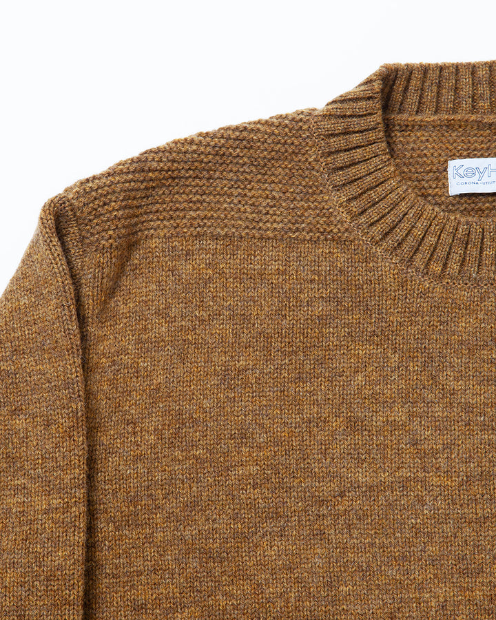 KN001 - KeyHole・NAVY CREW / Melange Gold