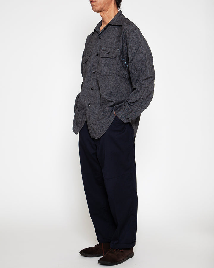 CS014 - CORONA・W-YOKE SHIRT / Top Black Chambray
