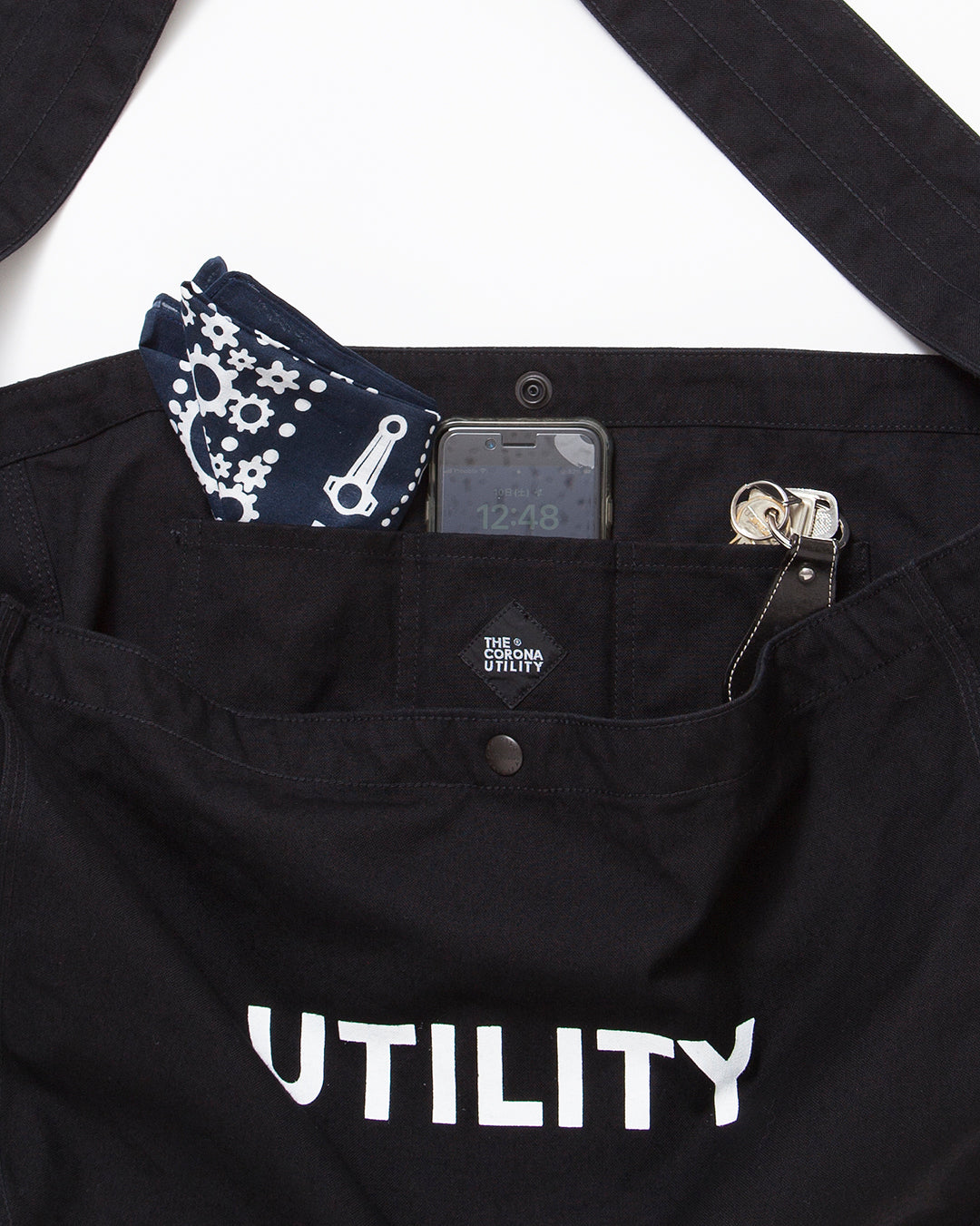 CB004 - NEWS PAPER BAG / Black
