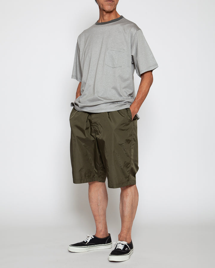CC010  - BASIC POCKET TEE / OD × White