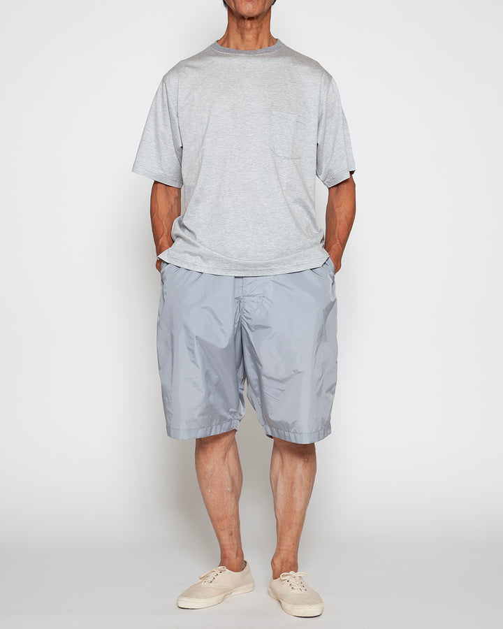 CC010  - BASIC POCKET TEE / Top Grey × White