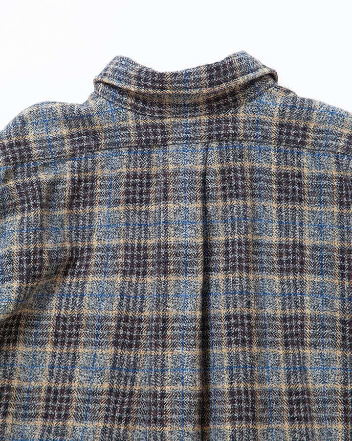 CS005 - W.C.W SHIRT PULLOVER / Grey × Brown