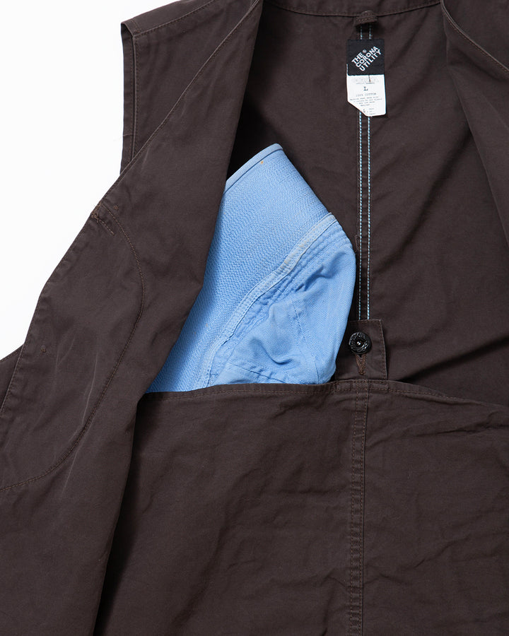 CV002 - CORONA・GAME VEST / Chocolate Brown w/ Bio-wash