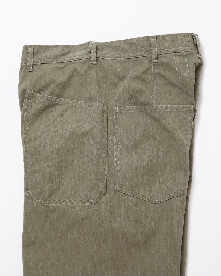 FP015・UTILITY NAVY SLACKS / Light OG w/ Bio-wash