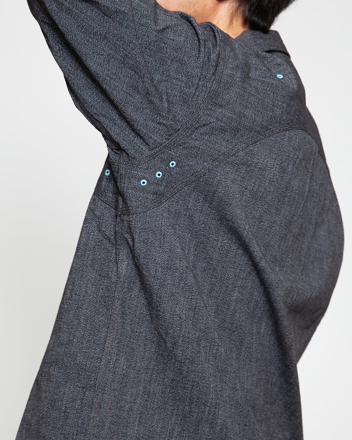 CS014 - CORONA・W-YOKE SHIRT / Top Black Chambray