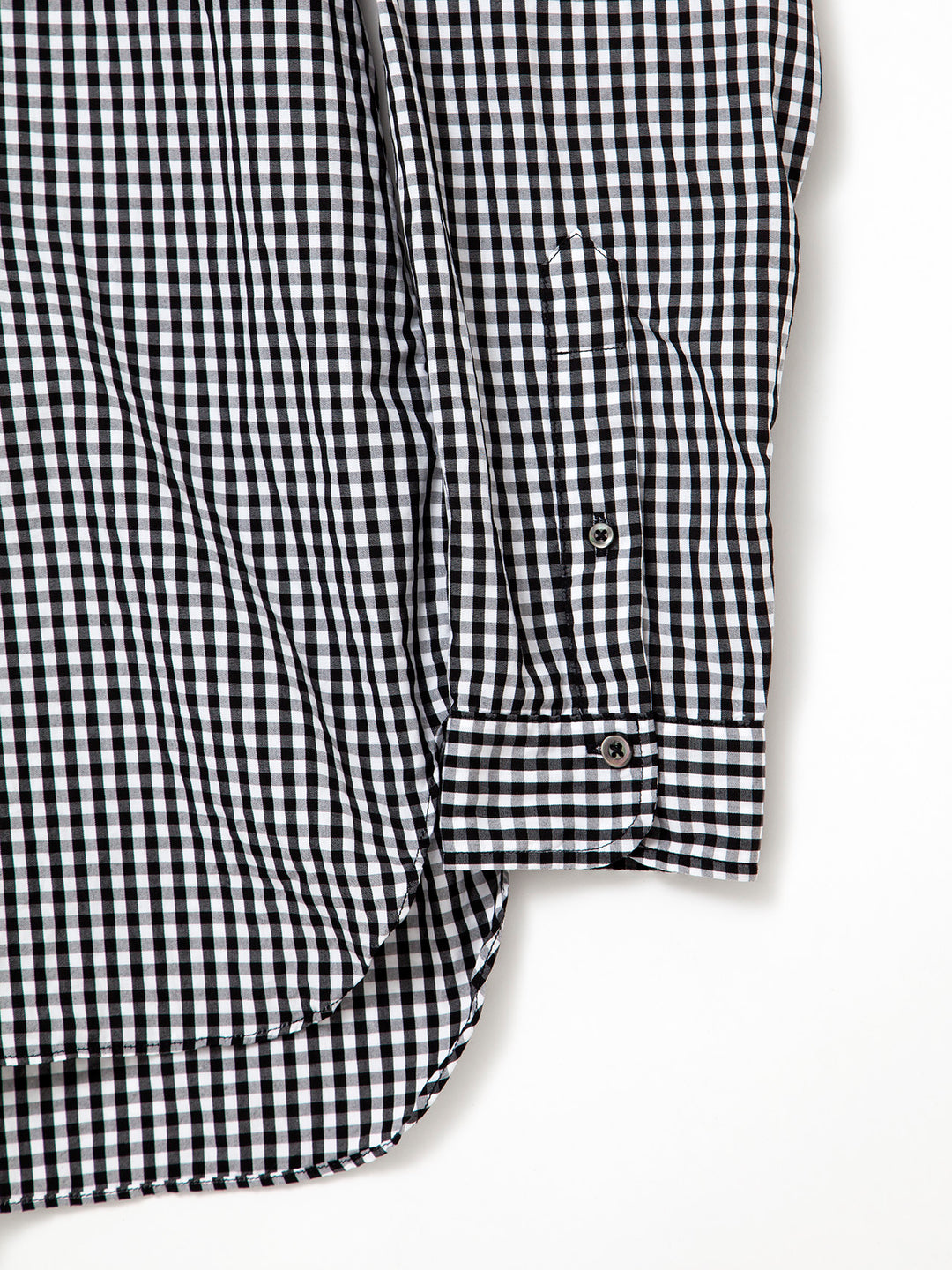 CS005・WHITE COLLAR WORK SHIRT / Black × White