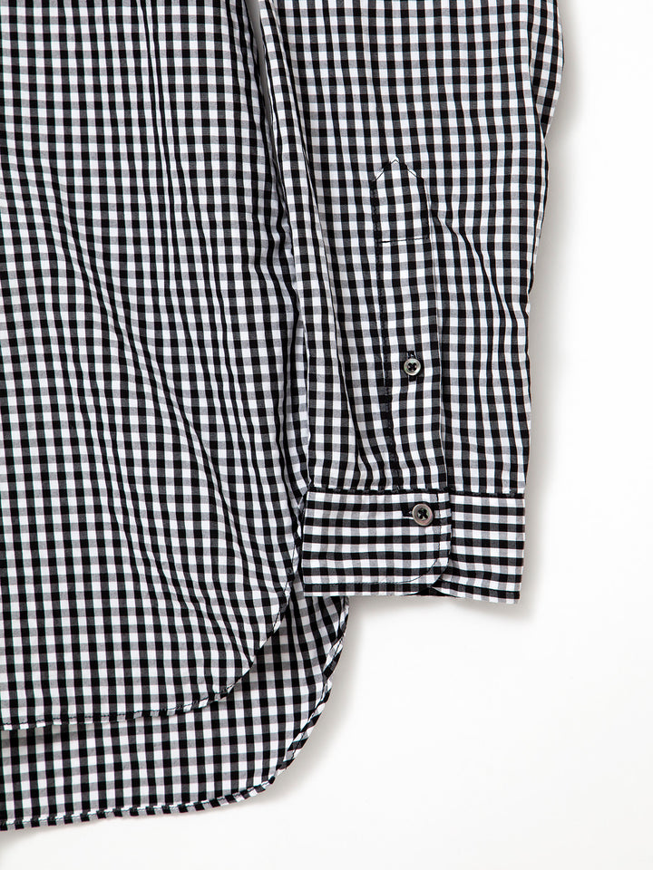 CS005・WHITE COLLAR WORK SHIRT / Black × White