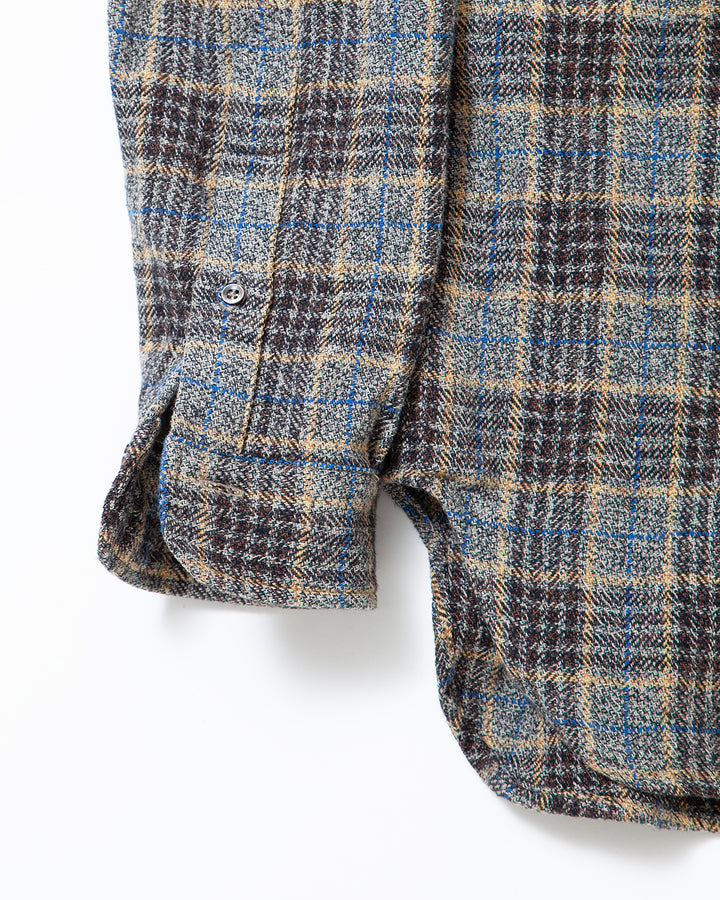 CS005 - W.C.W SHIRT PULLOVER / Grey × Brown