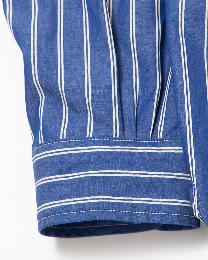 CS005 - W.C.W SHIRT PULLOVER / Blue × White