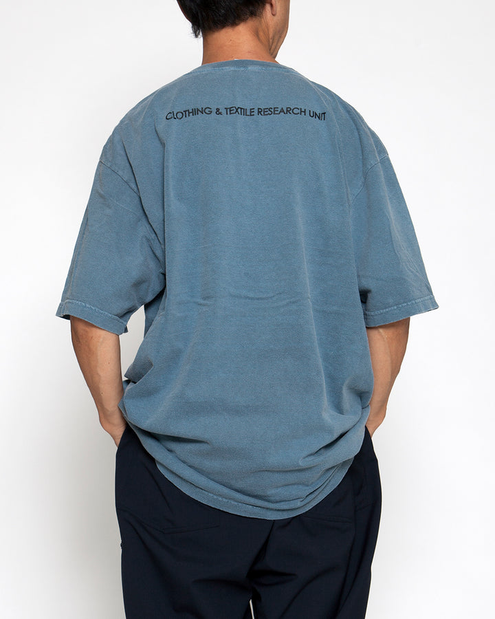 CT022・"Little Satan" EMBROIDERY TEE / Steel Blue