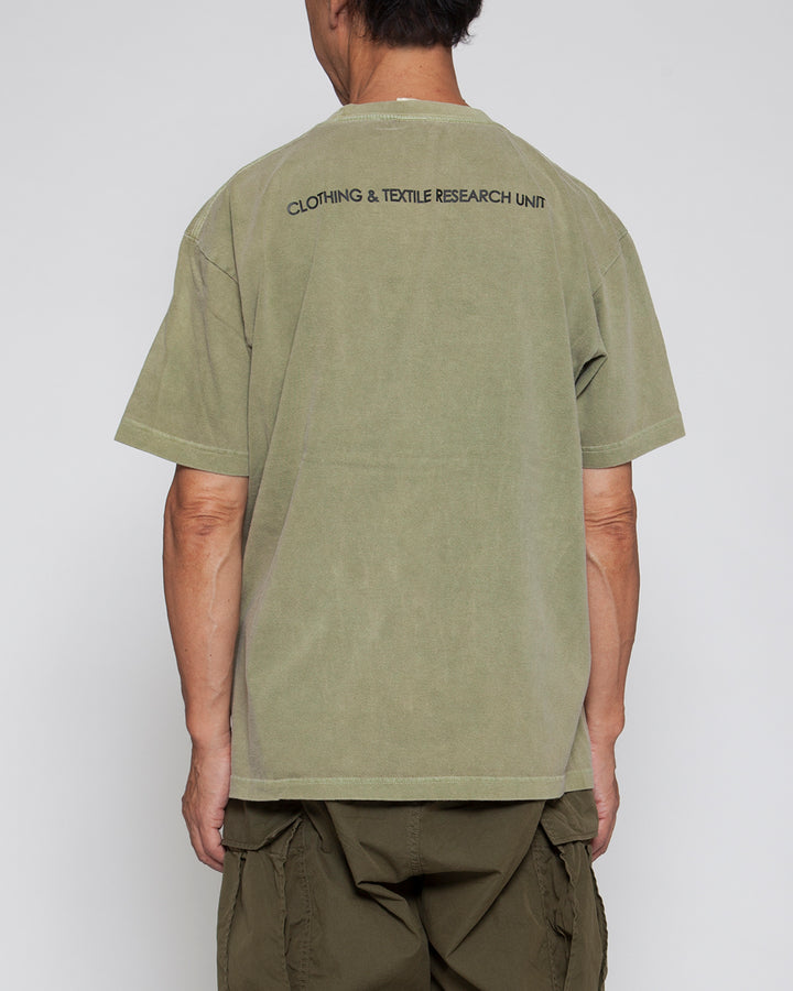 CT022・"Little Satan" EMBROIDERY TEE / Light Khaki