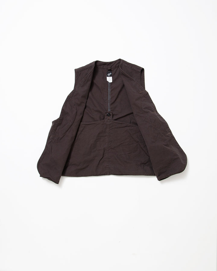 CV002 - CORONA・GAME VEST / Chocolate Brown w/ Bio-wash