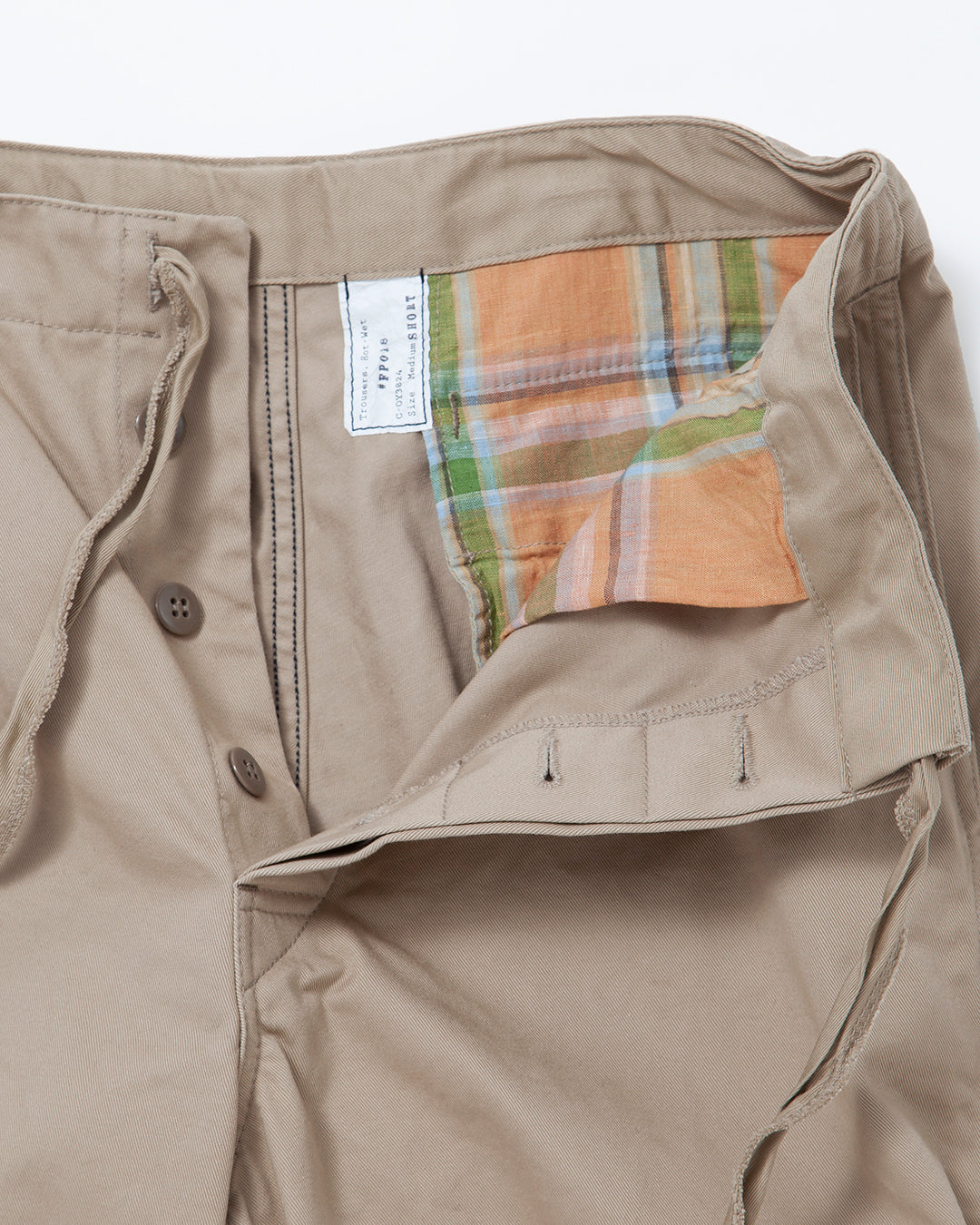 FP018・NAVY EASY SLACKS / Khaki