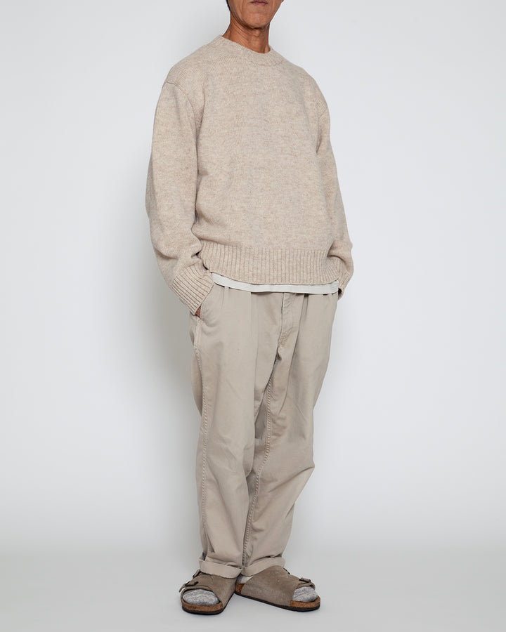 KN001 - KeyHole・NAVY CREW / Melange Sand
