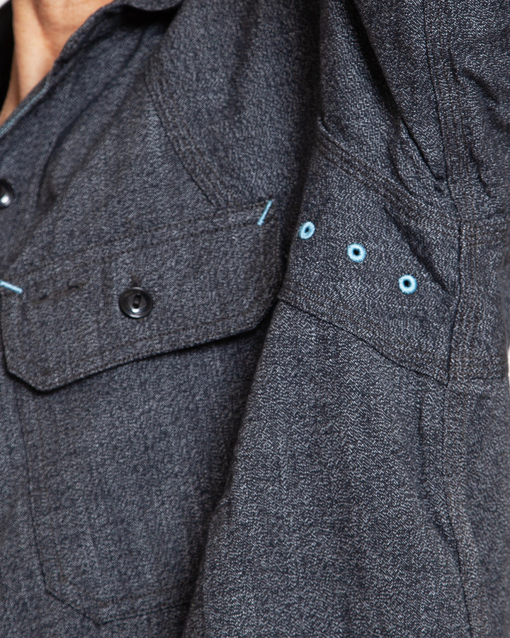 CS014 - CORONA・W-YOKE SHIRT / Top Black Chambray