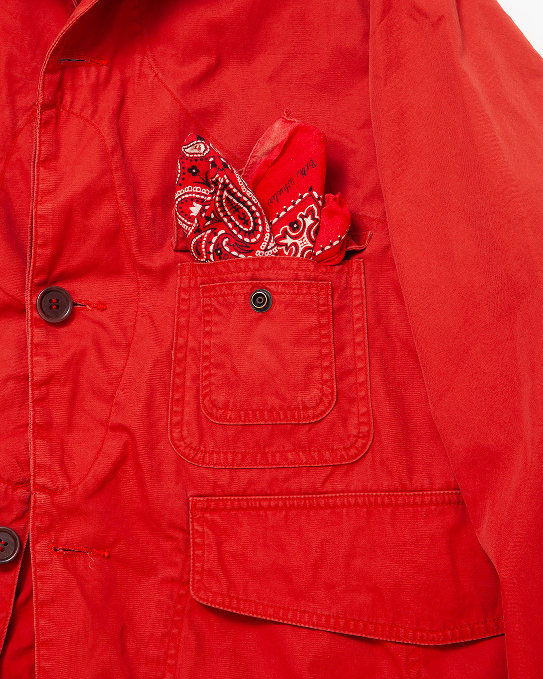 CJ001 - CORONA・GAME JACKET / Red w/ Bio-wash
