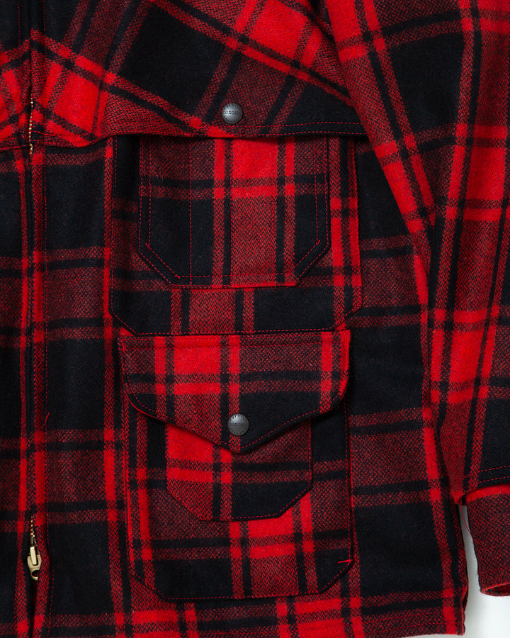 CJ007 - CORONA・ZIP LOGGER / Red × Black Buffalo Plaid