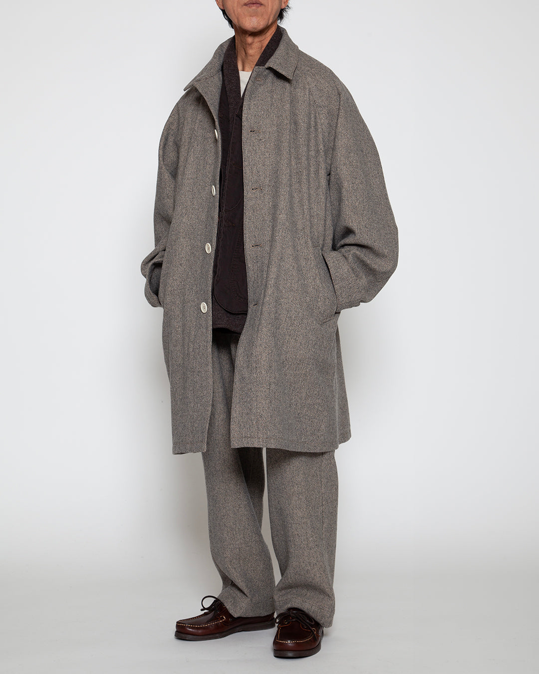 CJ027L - CORONA・UP DUSTER COAT / Melange Sand