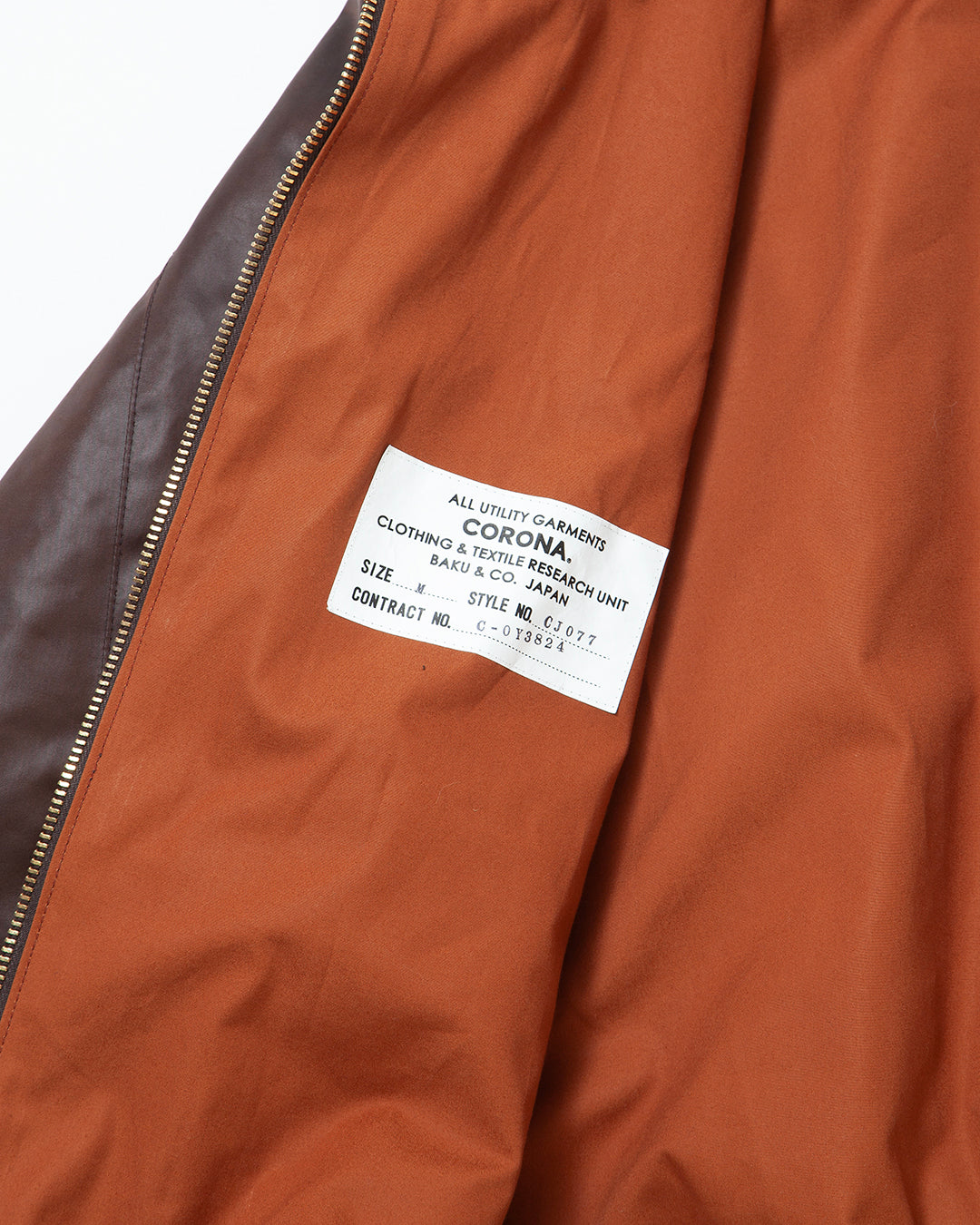 CJ077 - A-2 JACKET / Brown – THE CORONA UTILITY