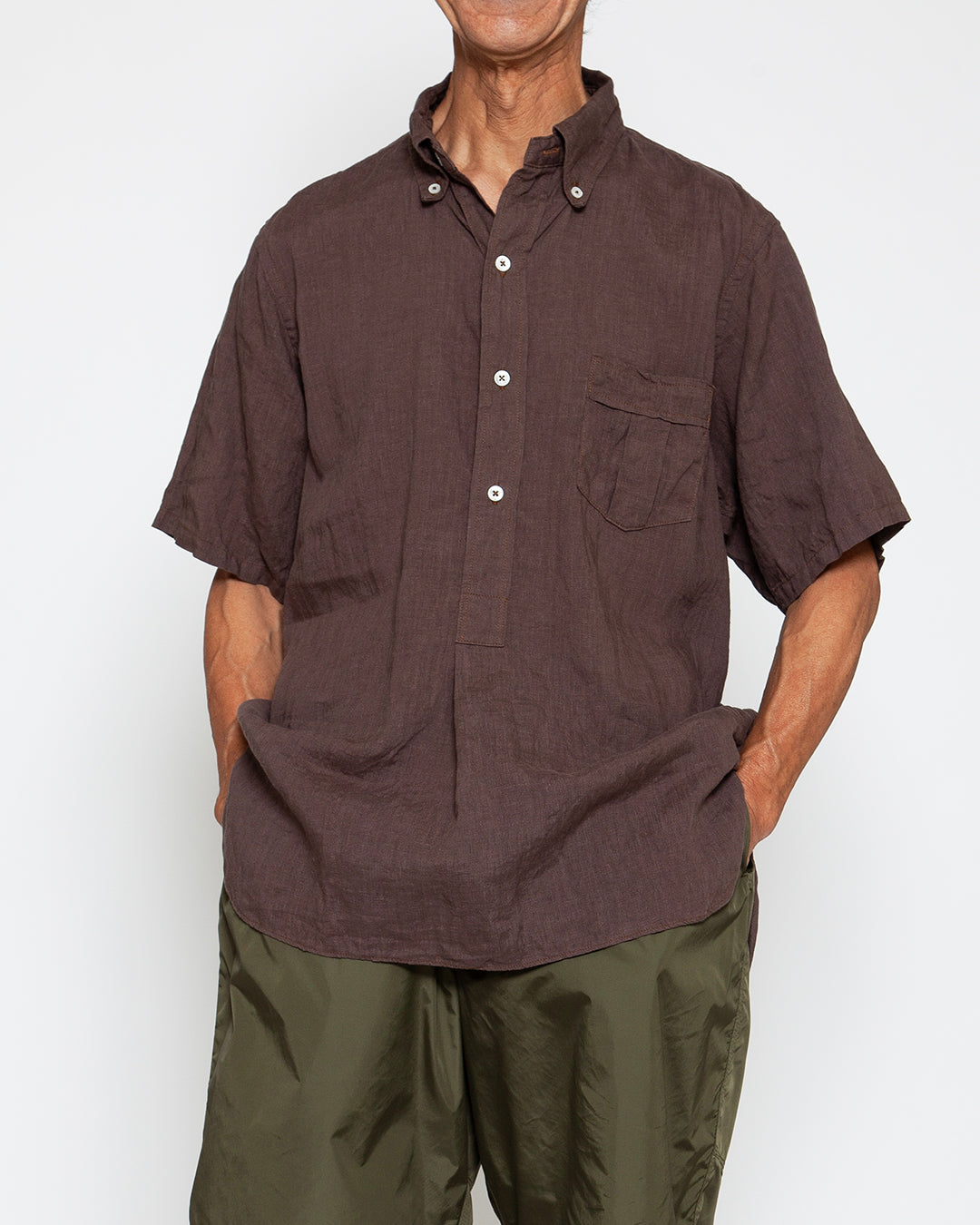 CS005S - W.C.W SHIRT PULLOVER S/S / Brown
