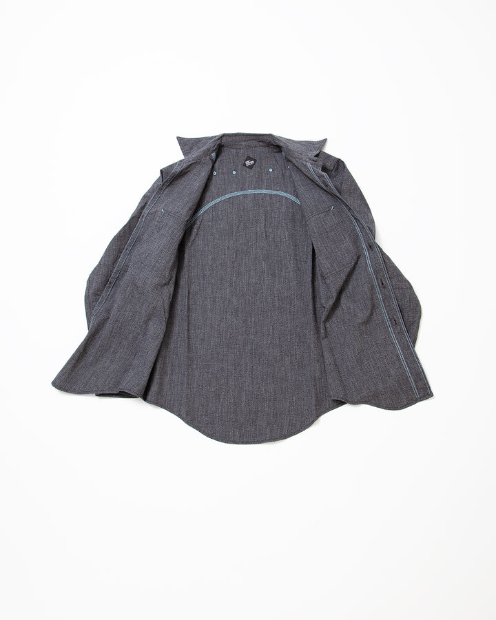 CS014 - CORONA・W-YOKE SHIRT / Top Black Chambray