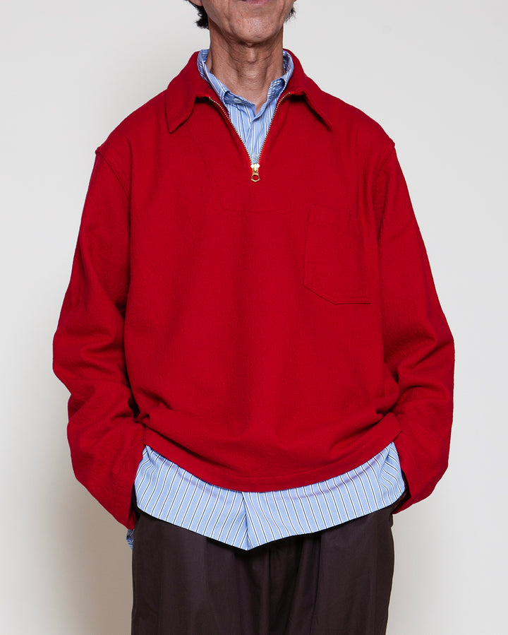 CSJ006 - CORONA・HALF ZIP SAILOR JACKET / Red