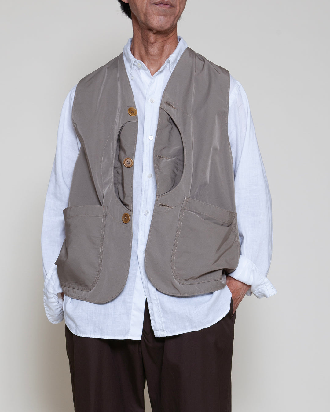 CV002 - CORONA・GAME VEST / Beige Khaki