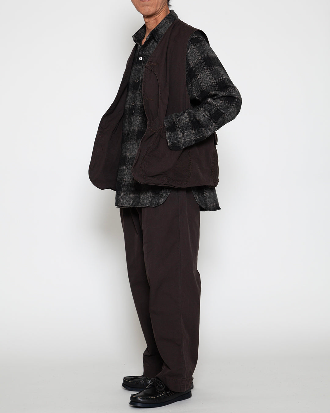 CV002 - CORONA・GAME VEST / Chocolate Brown w/ Bio-wash